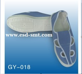 ESD Light Blue Canvas Mesh Butterfly Shoes