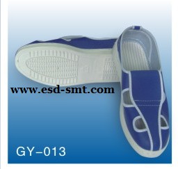 ESD Blue Leather Butterfly Shoes